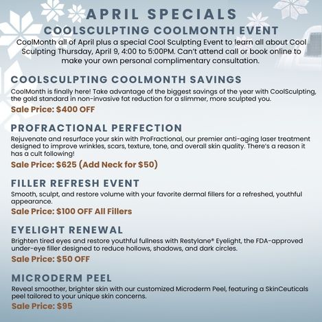 April 2026 Specials