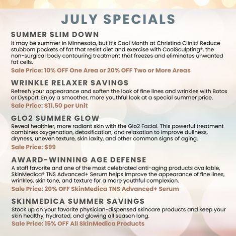 July 2026 Specials